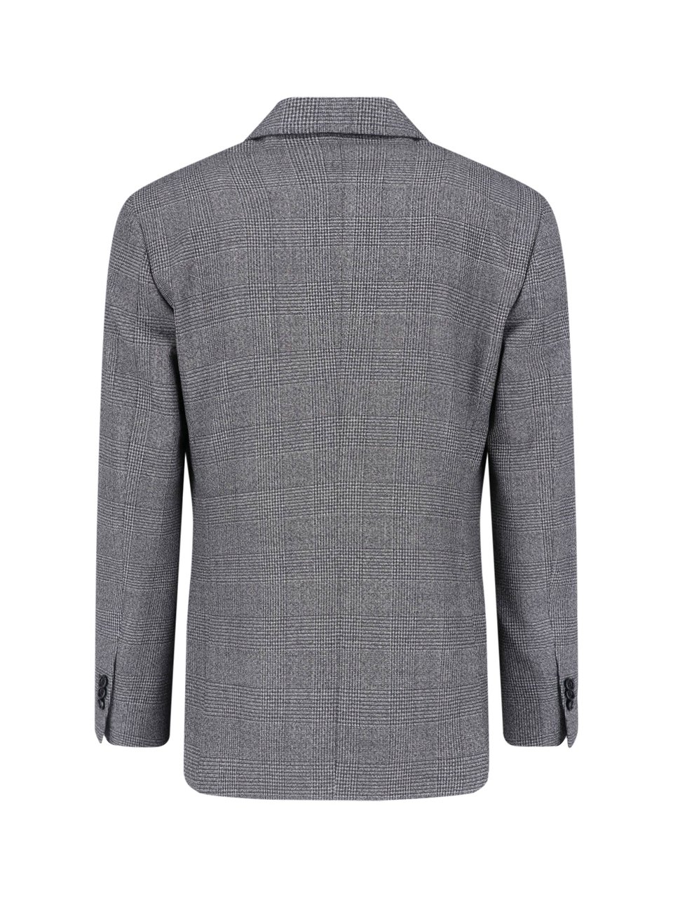 Lardini Grey Pied De Poule Double Breasted Blazer Grijs