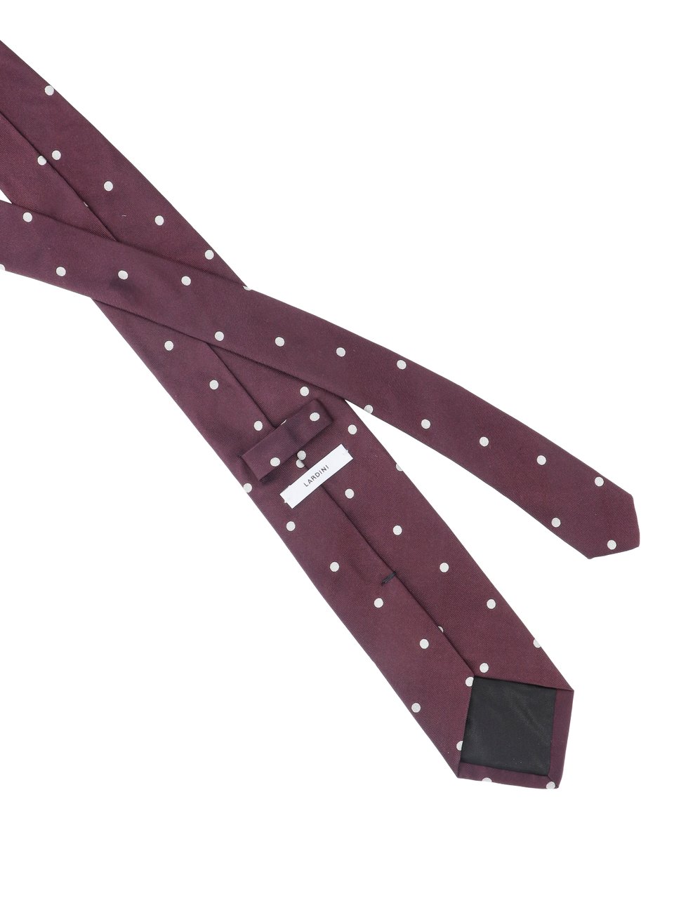 Lardini Polka Dot Silk Tie with Adjustable Length Rood