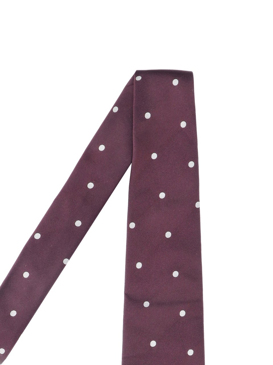 Lardini Polka Dot Silk Tie with Adjustable Length Rood