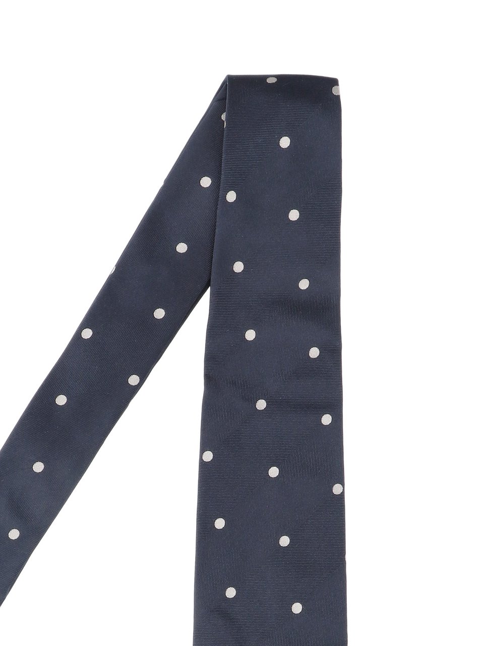 Lardini Silk Necktie with Polka Dot Pattern Blauw