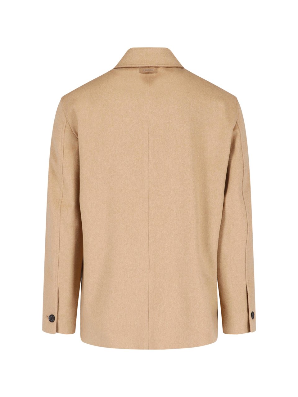 Lardini Classic Wool Jacket With Front Zip And Button Closure Bruin