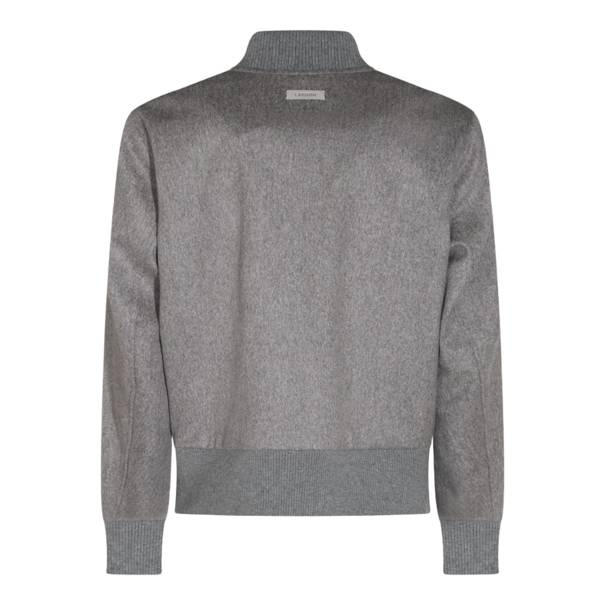 Lardini Textured Fabric Casual Jacket with Ribbed Details Grijs