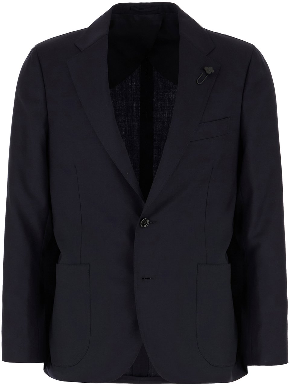 Lardini Lardini Navy blue cotton suit Blauw