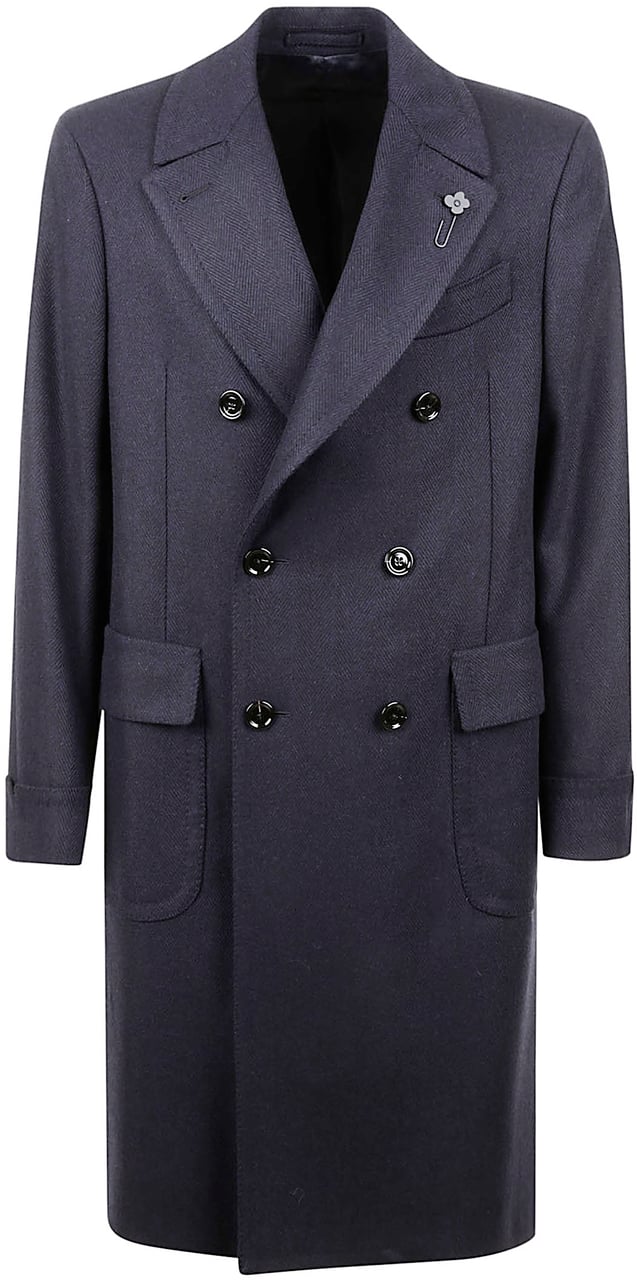 Lardini Coats Blue Blauw