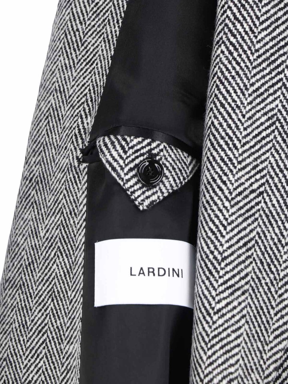 Lardini Double-Breasted Grey Virgin Wool Lardini Coat Grijs