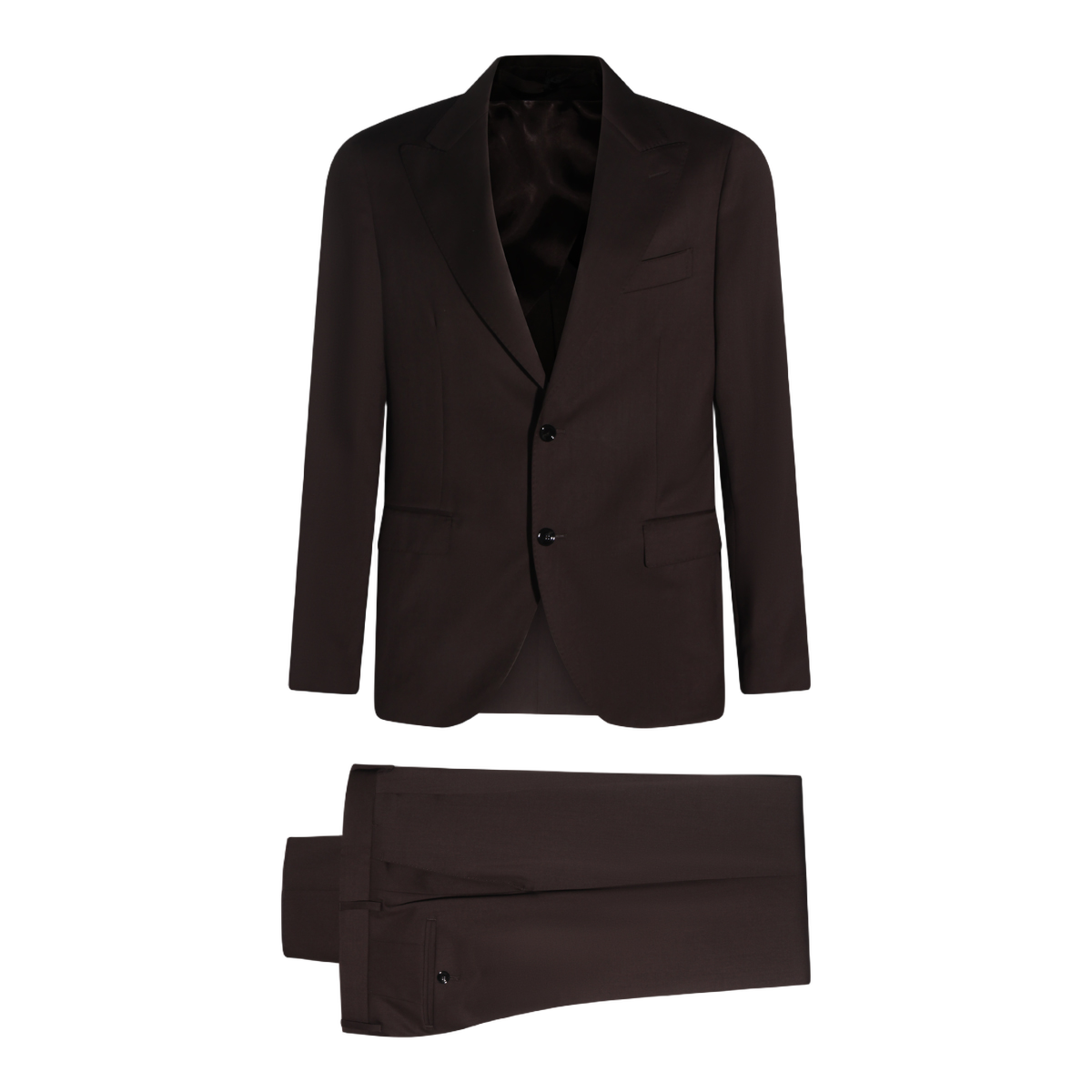 Lardini Tailored Brown Two-Piece Suit with Classic Blazer Bruin