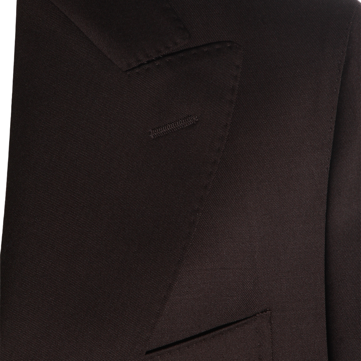 Lardini Tailored Brown Two-Piece Suit with Classic Blazer Bruin