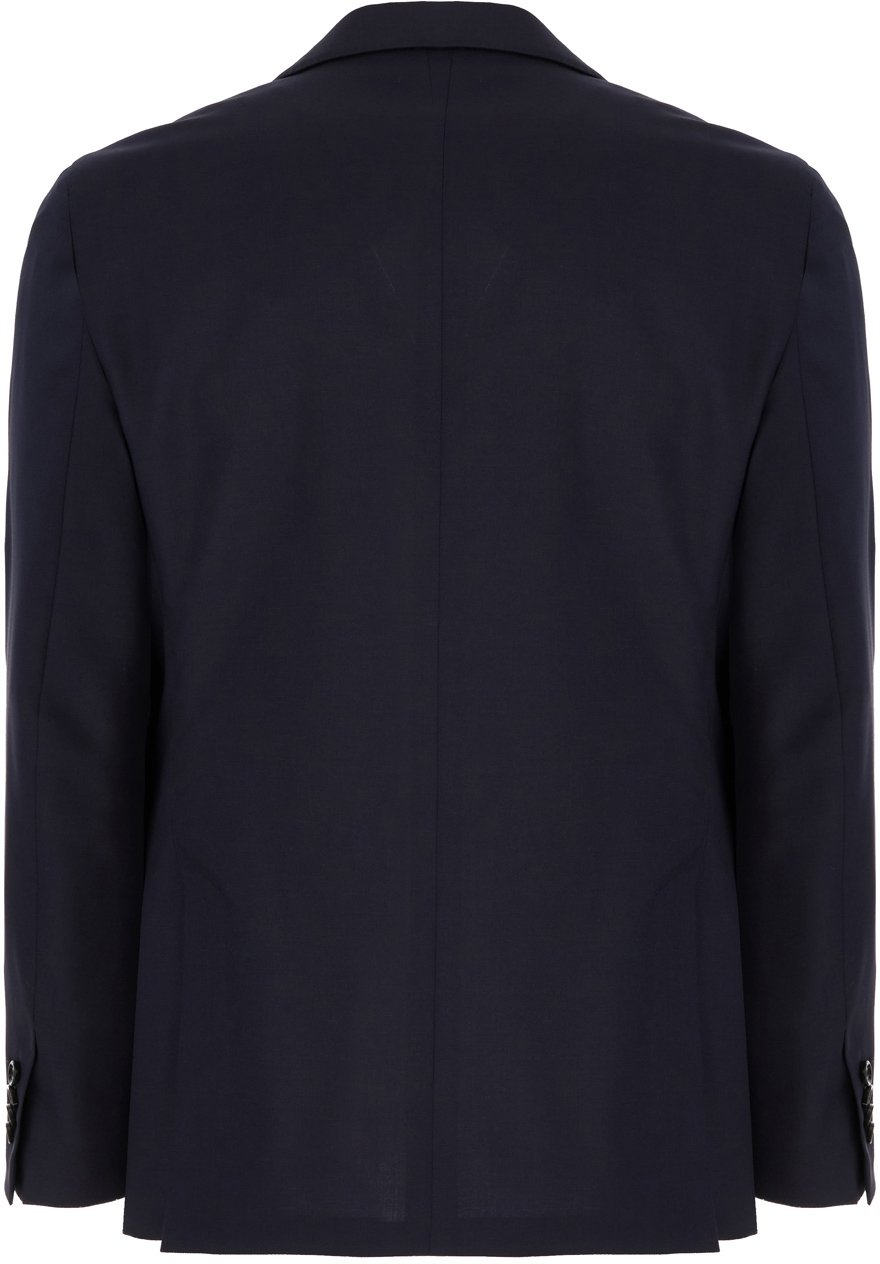 Lardini Midnight blue wool suit Blauw