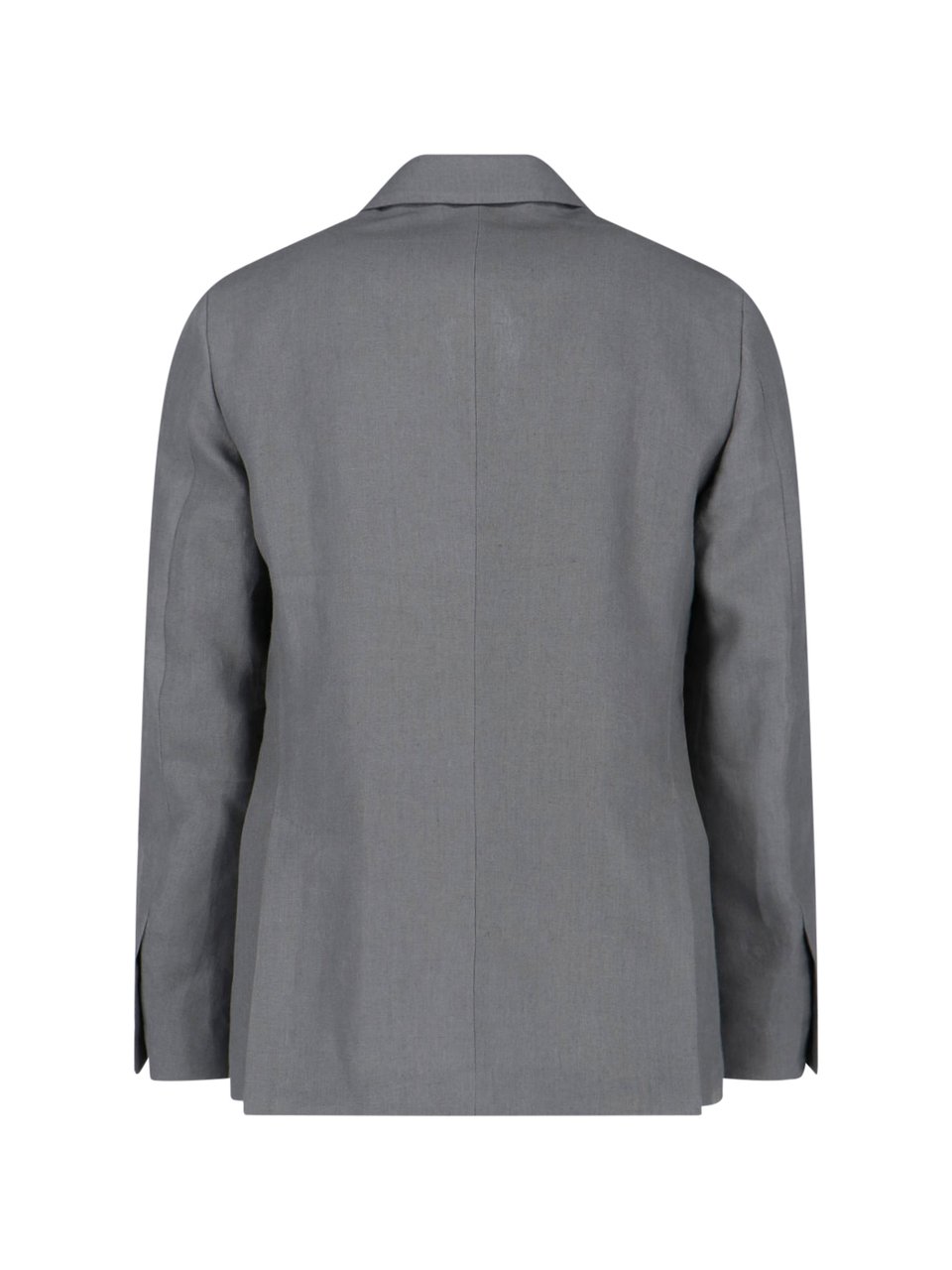 Lardini Double-breasted Linen Suit Grey Grijs