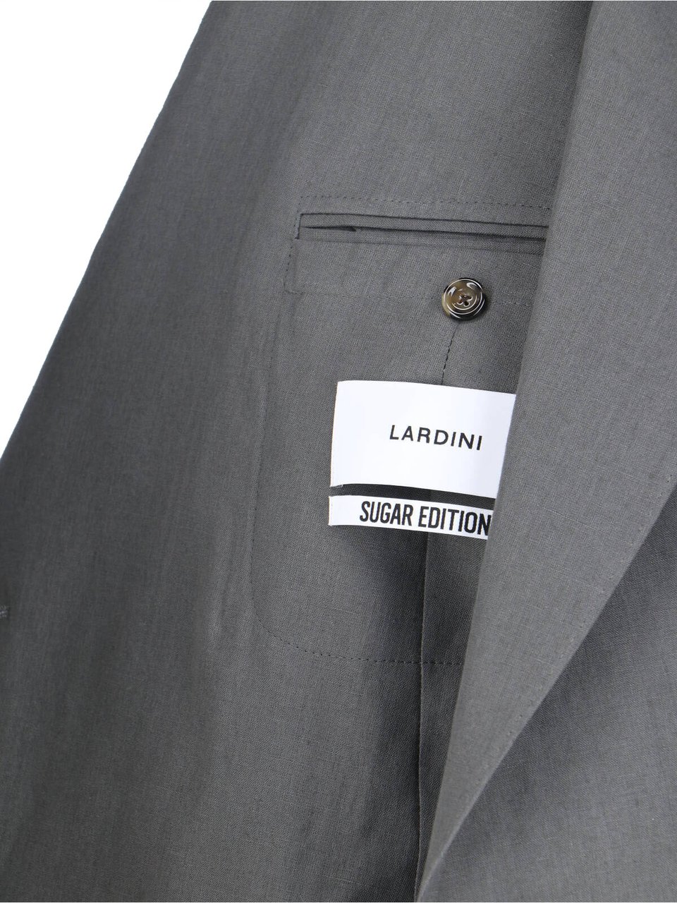 Lardini Double-breasted Linen Suit Grey Grijs