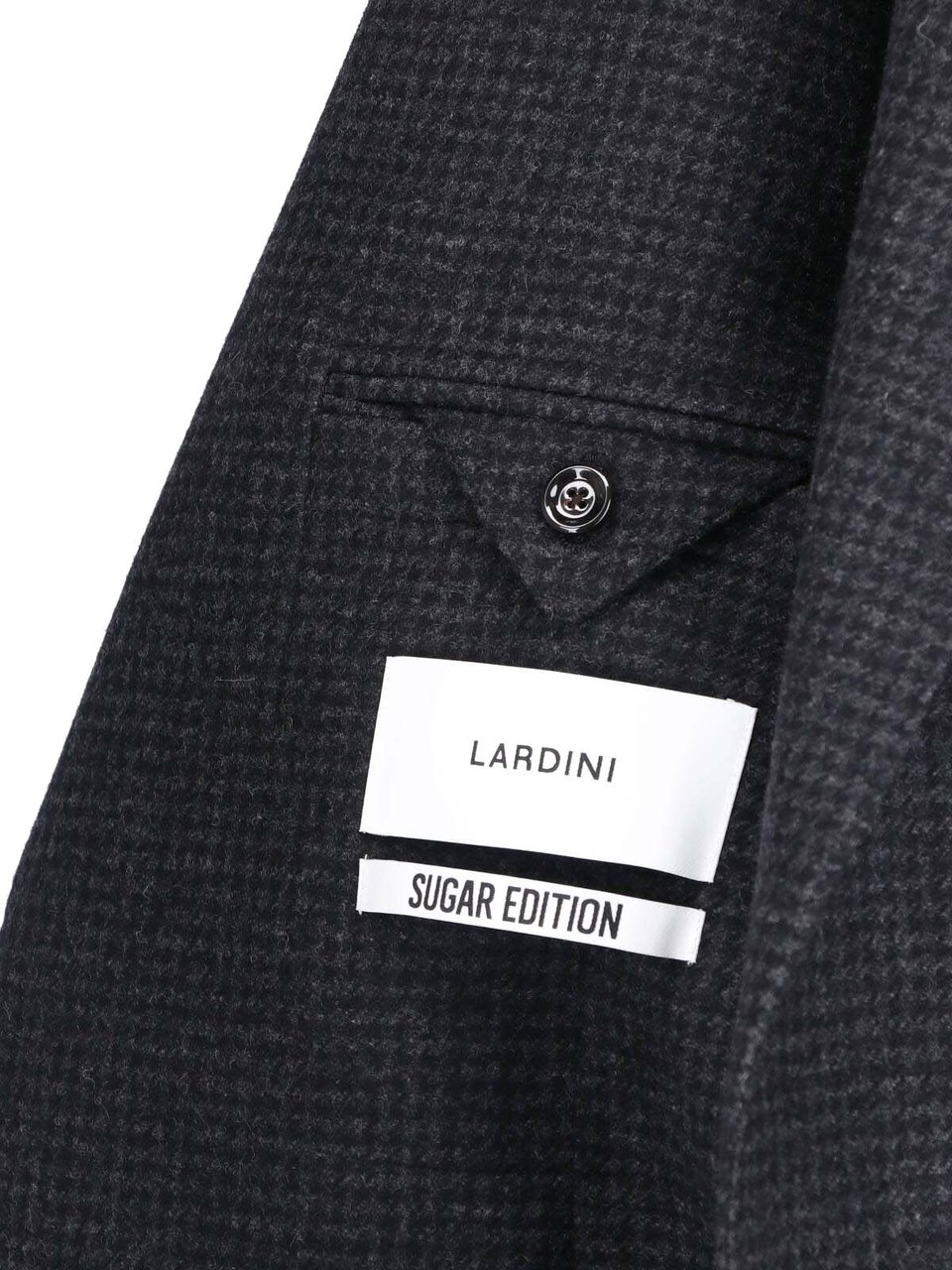 Lardini Black Cotton Single Breasted Blazer Zwart