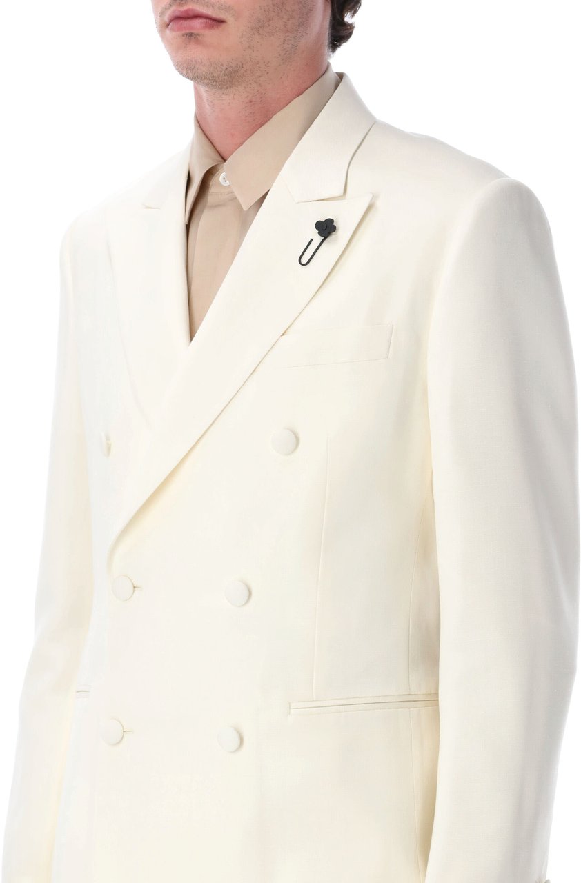 Lardini Lardini Soirée EcoVero double-breasted jacket Beige