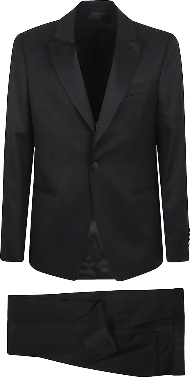 LARDINI ABITO UOMO SOIREE SMOKING DROP 7 REG Zwart
