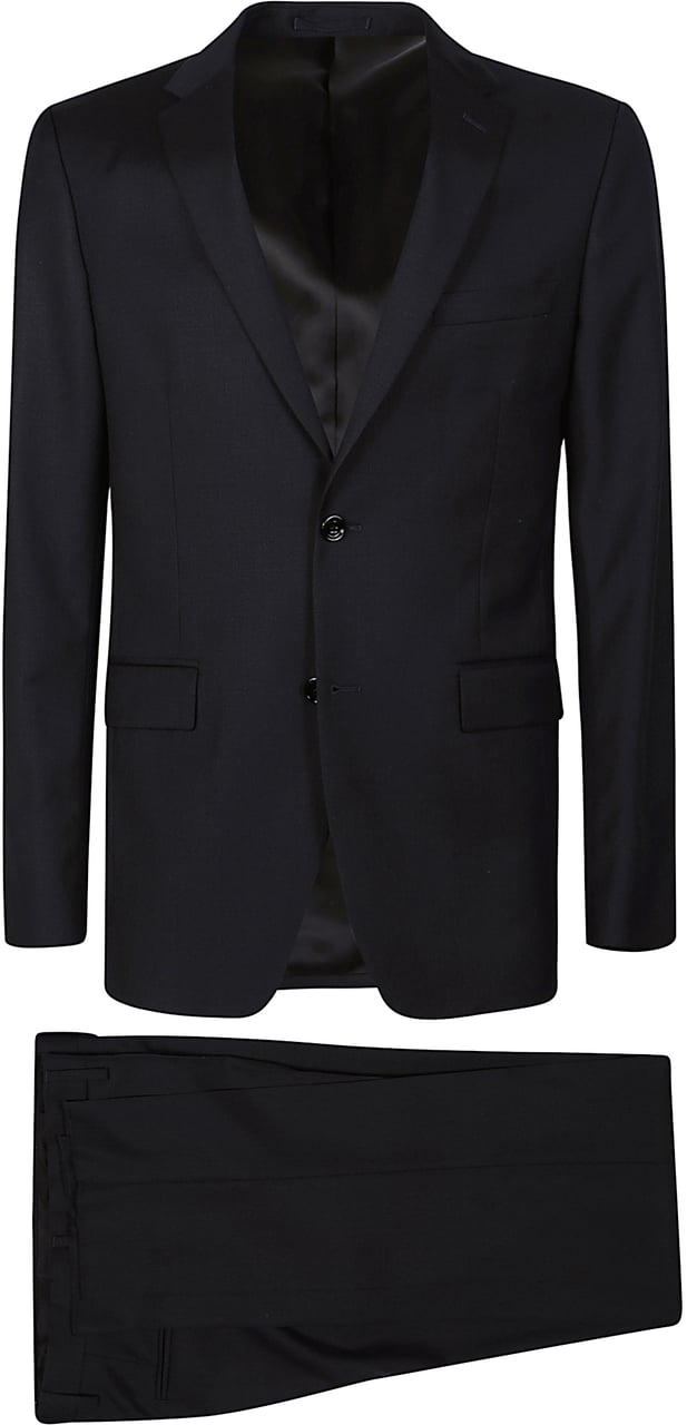 Lardini Soiree Slim Fit Suit Black Zwart