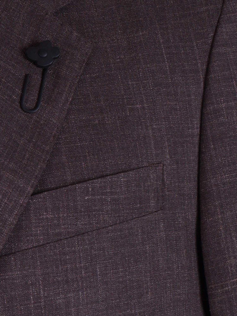 Lardini Brown Roma Textured Blazer Zwart