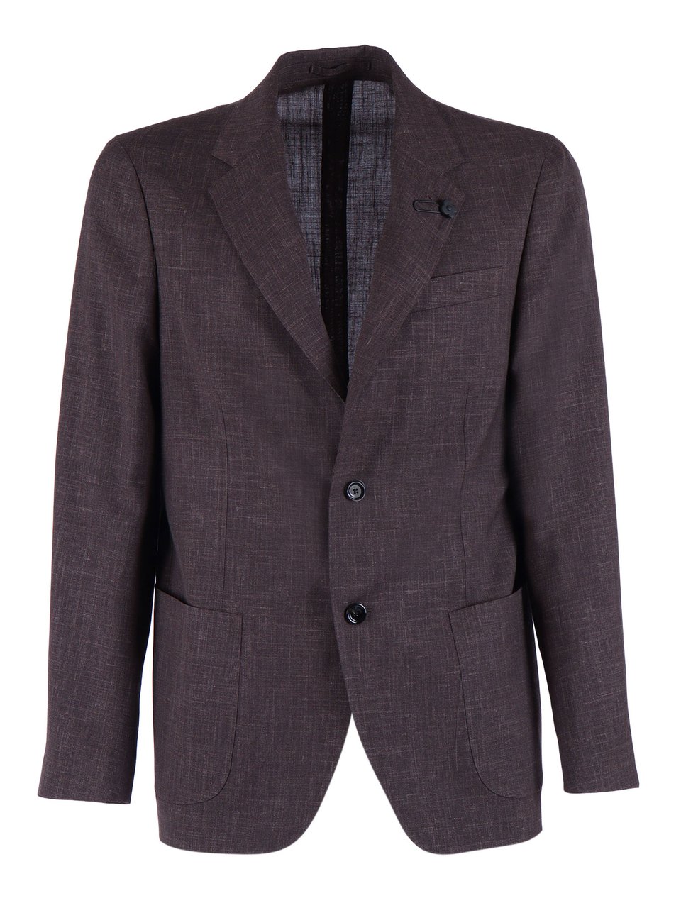 Lardini Brown Roma Textured Blazer Zwart