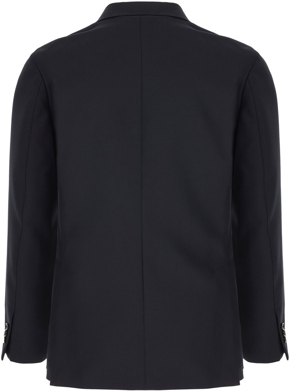 Lardini Midnight blue polyester blend blazer Blauw