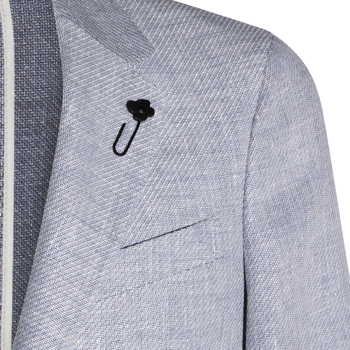 Lardini Clear Blue Jacket with High Collar Blauw