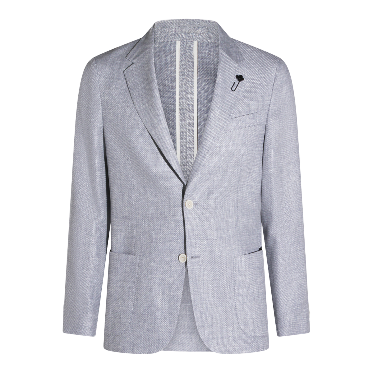 Lardini Clear Blue Jacket with High Collar Blauw