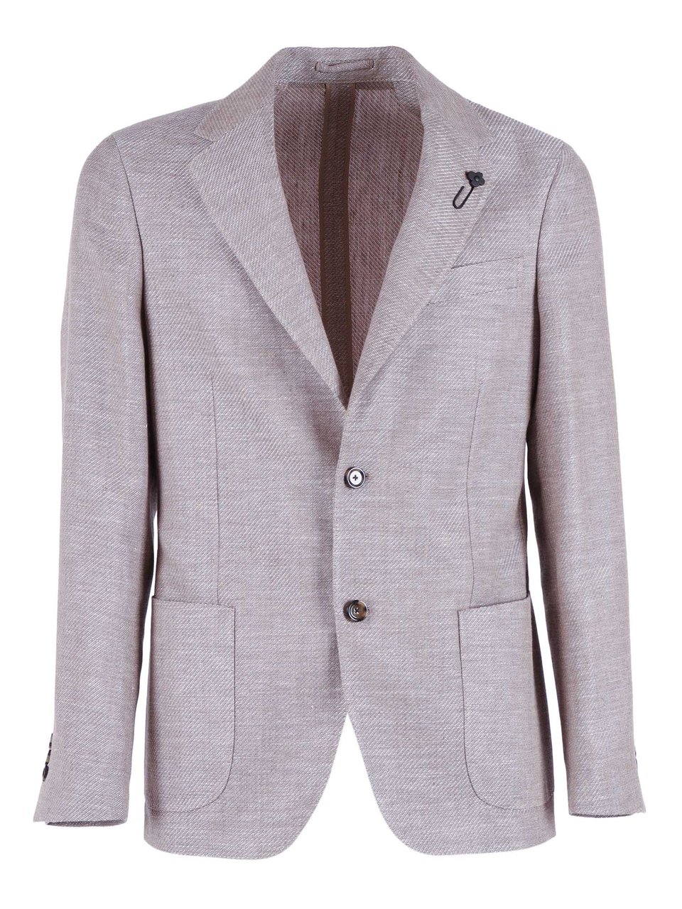 Lardini Textured Weave Floral Blazer Wit
