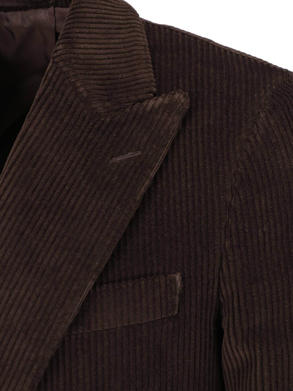 Lardini Brown Corduroy Cotton Velvet Blazer Bruin