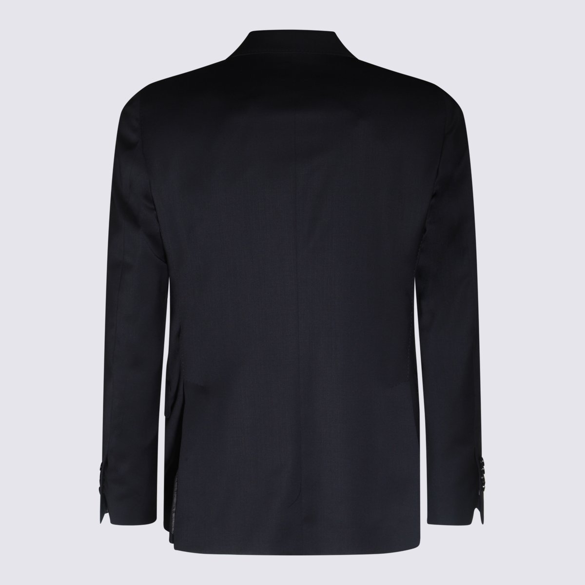 Lardini Tailored Black Blazer With Structured Silhouette And Notched Lapel Zwart