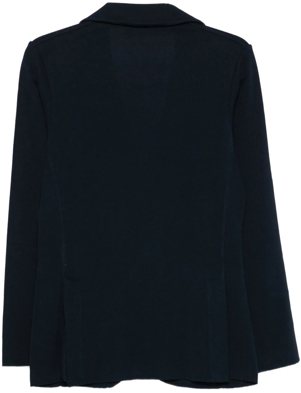 Lardini Black Knitted Tailored Cotton Jacket Zwart