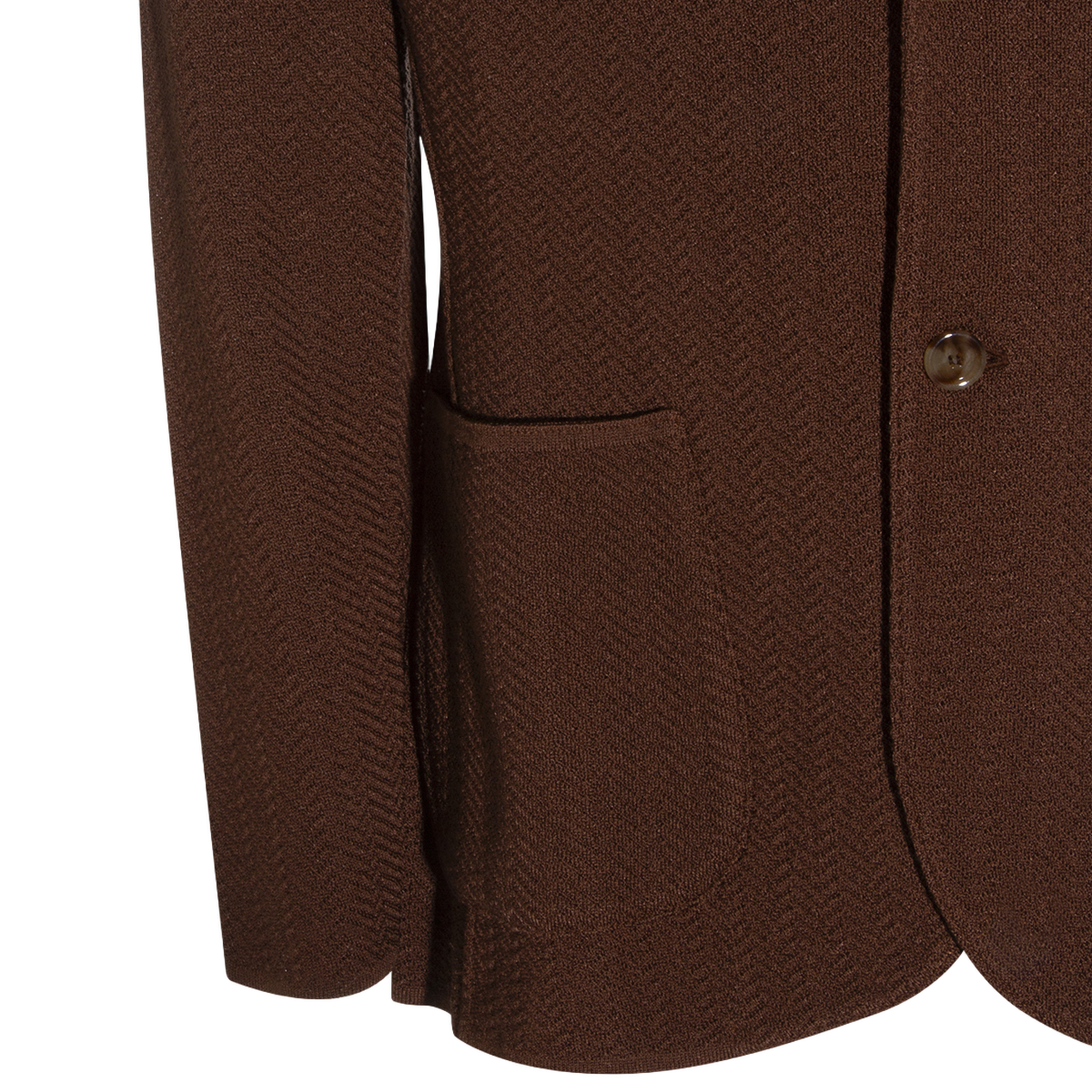 Lardini Textured Brown Blazer With Classic Two-Button Closure Bruin