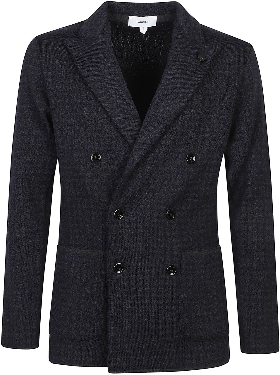 Lardini Double Breasted Jacket Blue Blauw