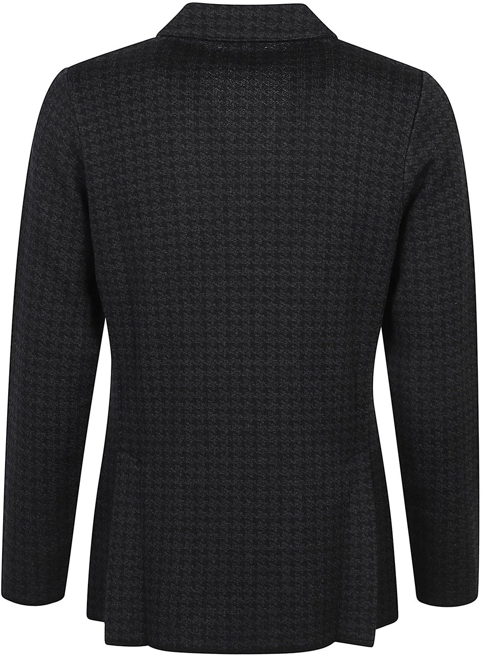 Lardini Double Breasted Jacket Black Zwart