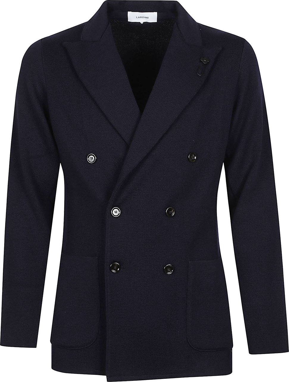 Lardini Knit Jacket Blue Blauw