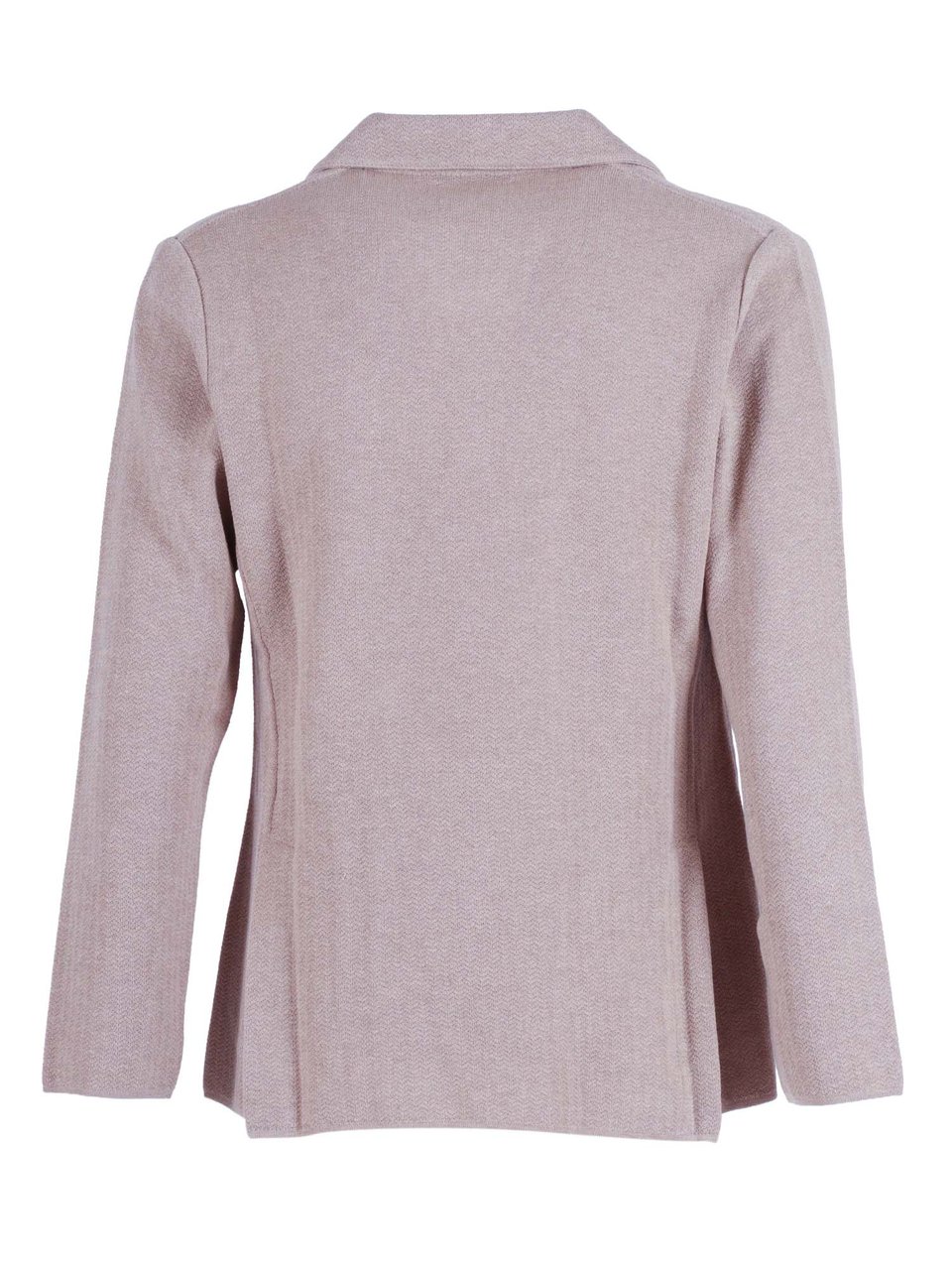 Lardini Double Breasted Textured Knit Blazer Wit