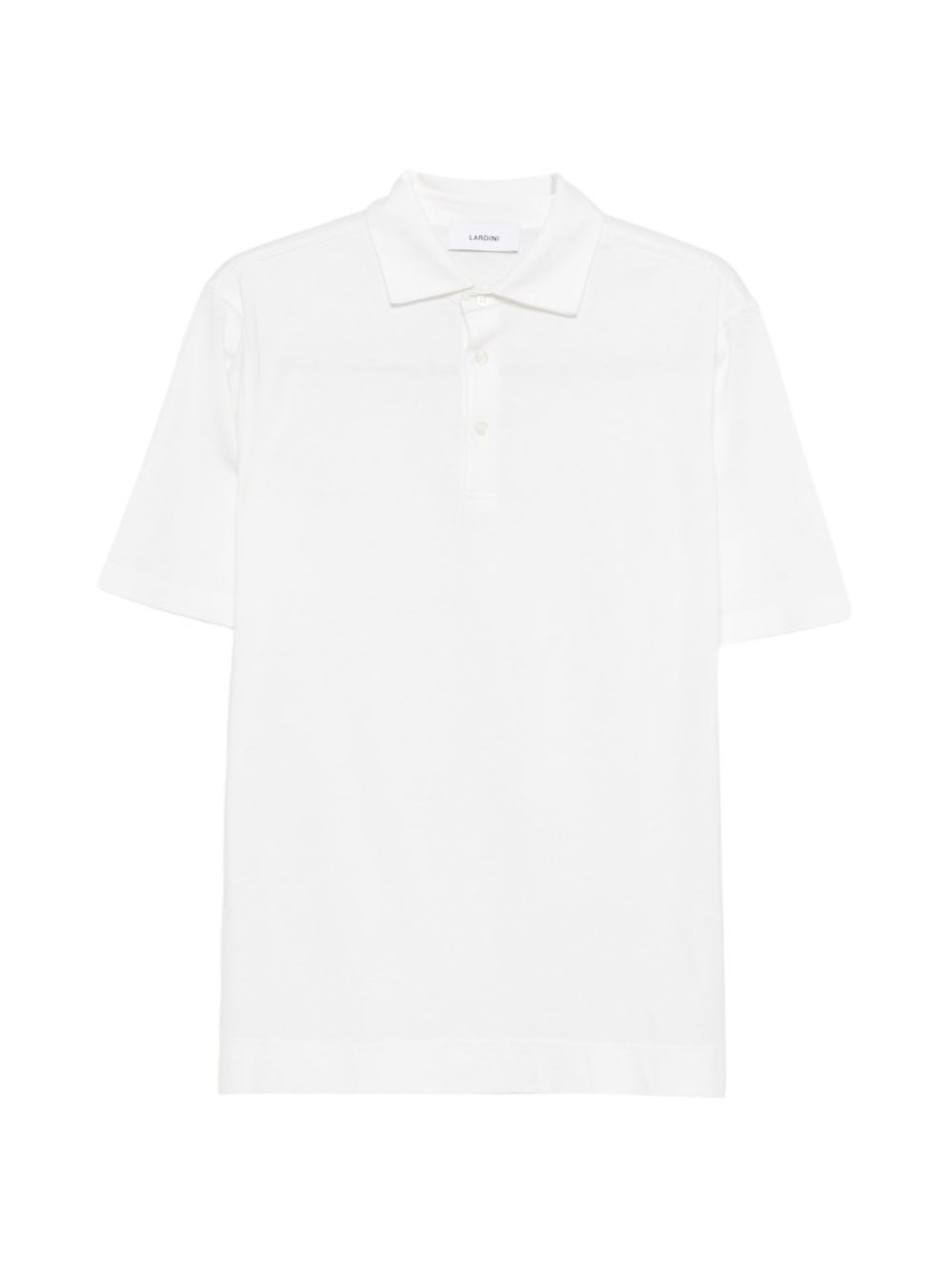 Lardini White Cotton Silk Blend Polo Shirt Wit