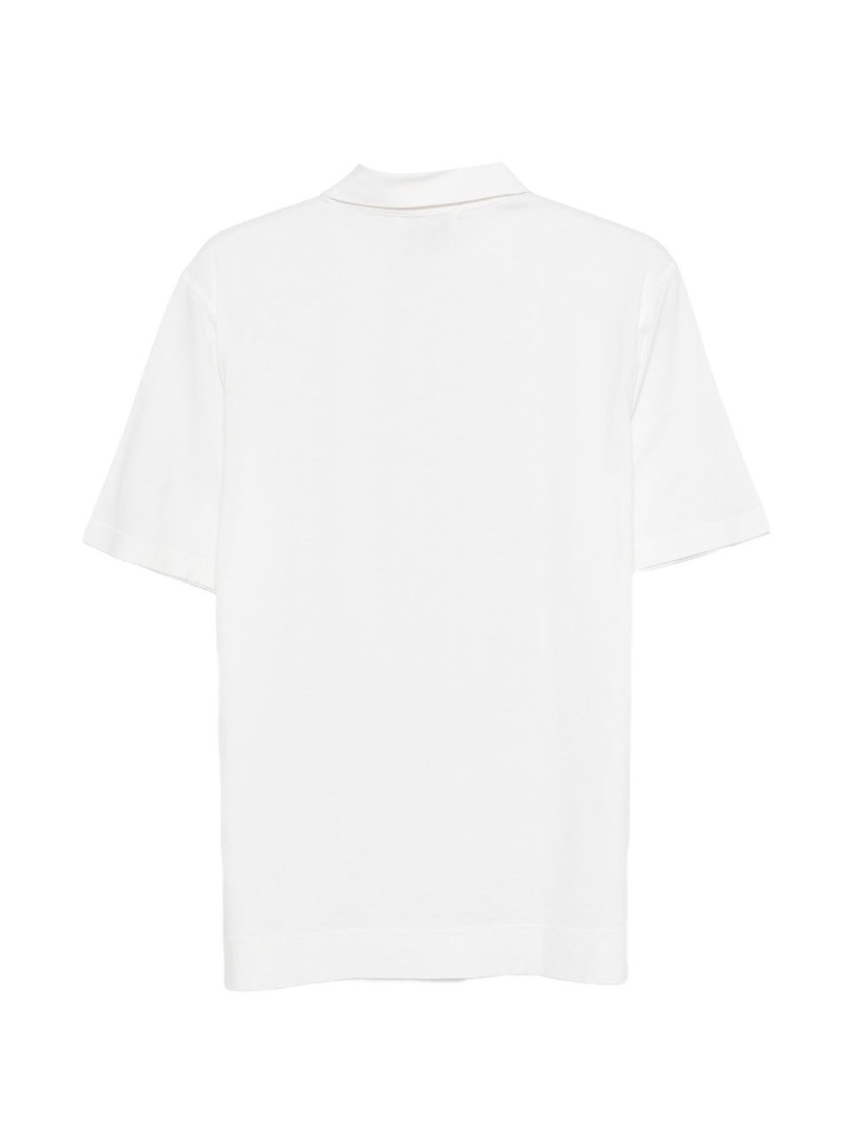 Lardini White Cotton Silk Blend Polo Shirt Wit