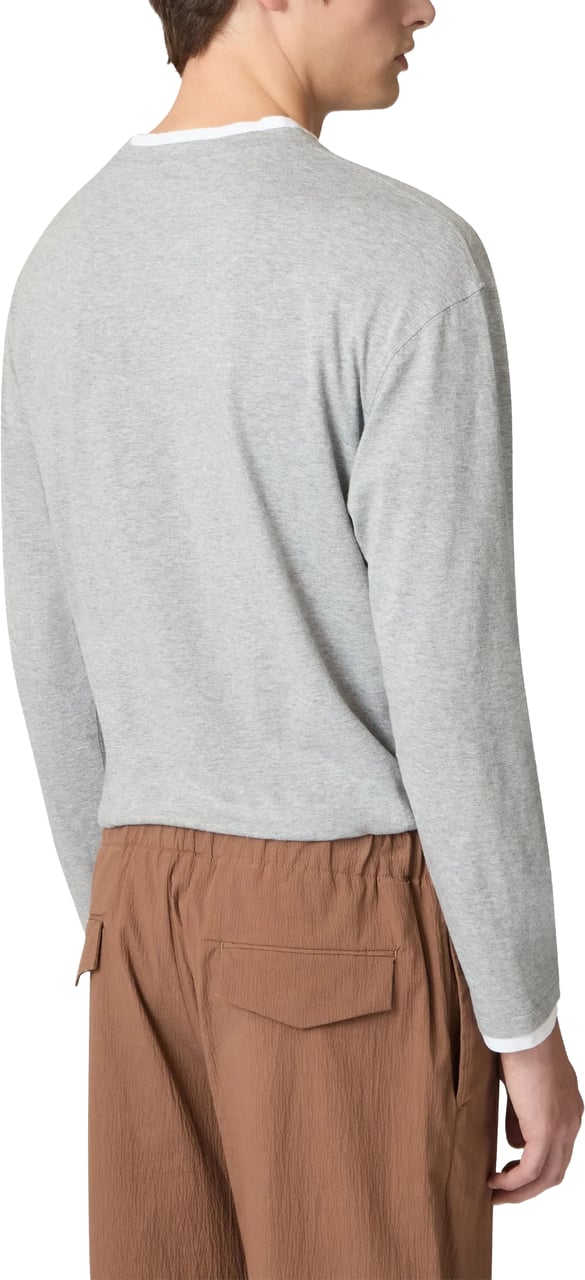 Lardini T-Shirts And Polos Grigio Melange Lichtgrijs