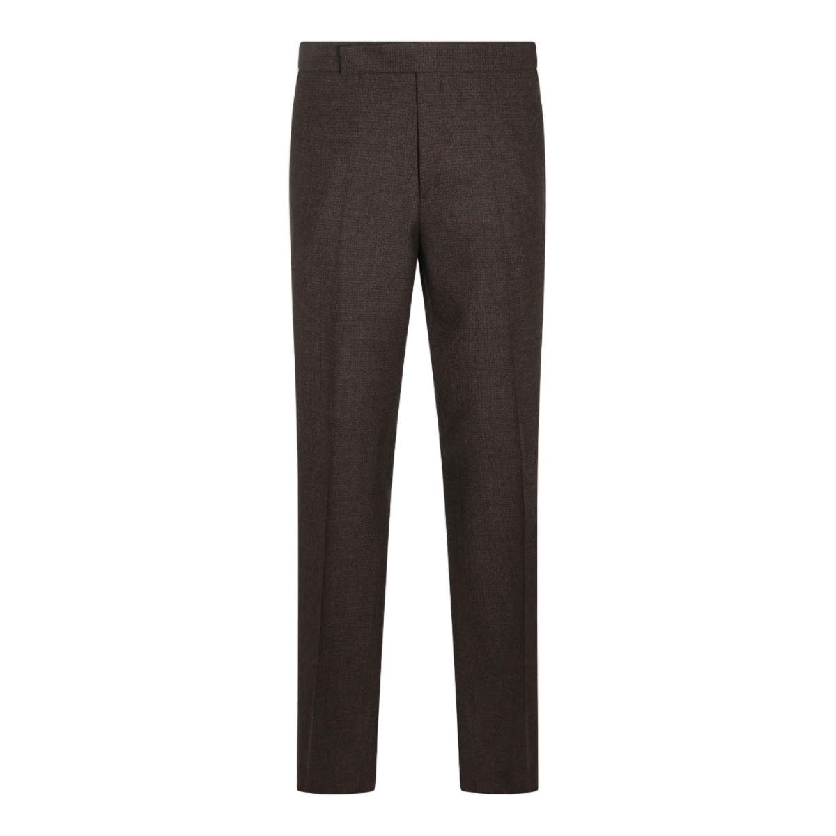 Lardini Slim-Fit Tailored Trousers with Checkered Pattern Bruin