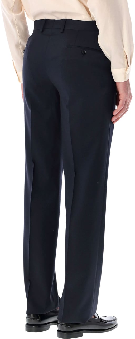 Lardini Lardini stretch crepe formal trousers Blauw