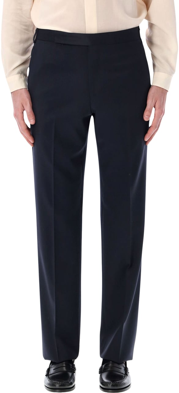 Lardini Lardini stretch crepe formal trousers Blauw