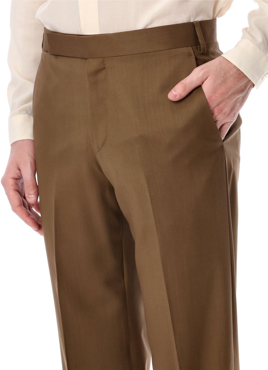 Lardini Lardini stretch crepe formal trousers Bruin