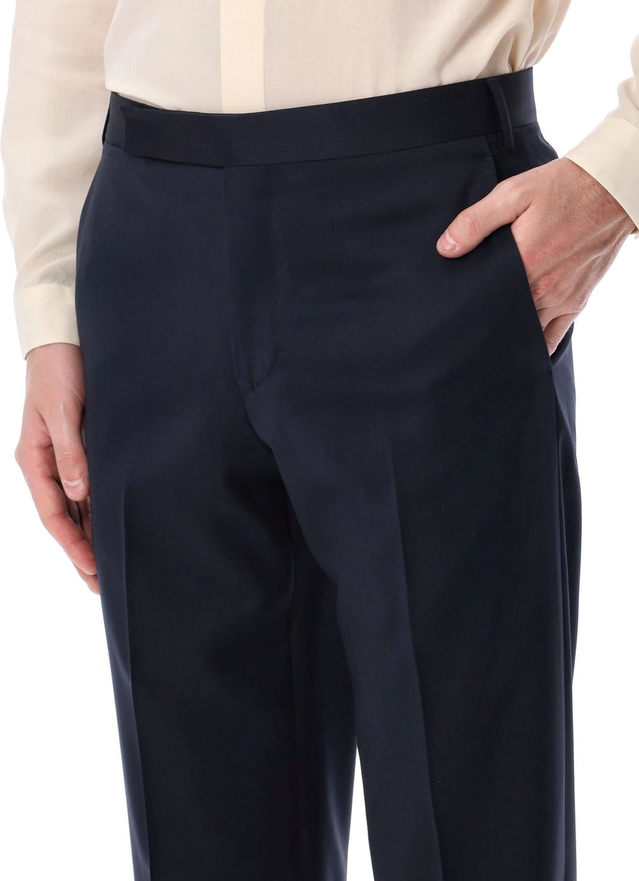 Lardini Lardini stretch crepe formal trousers Blauw