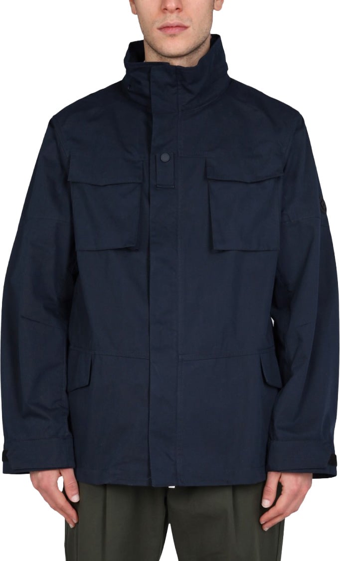 Lardini Structured Double Fabric Jacket Zwart