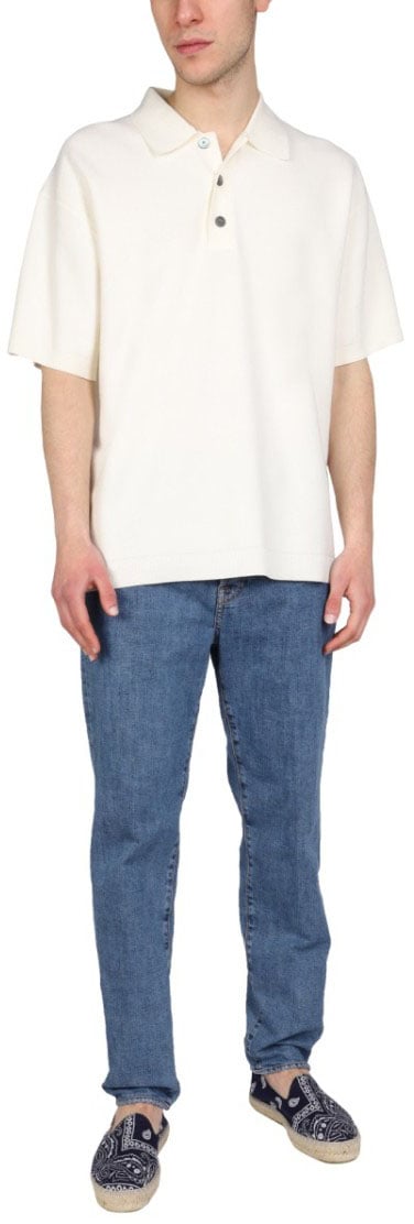 Lardini Medium Blue Five-Pocket Jeans Blauw