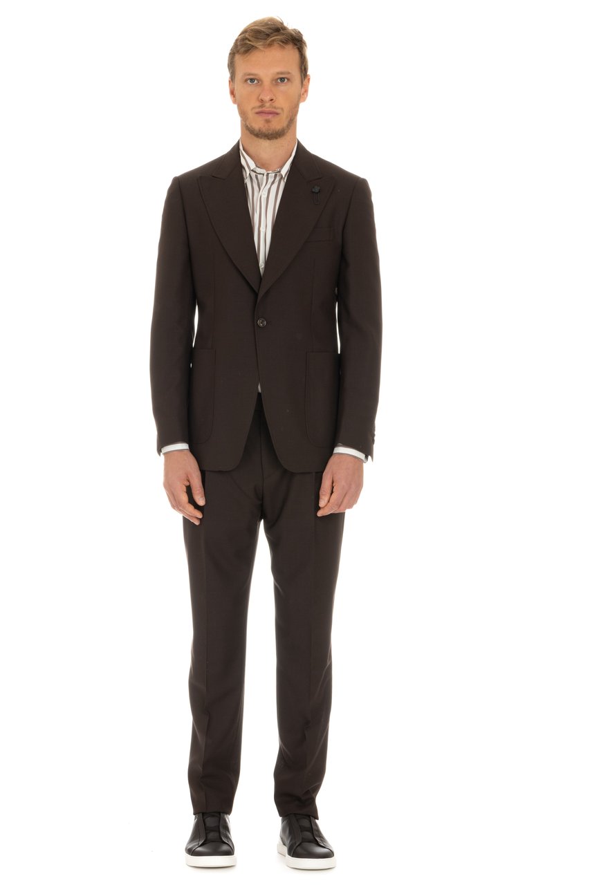 Lardini Revers Lancia Wool Jacket Zwart