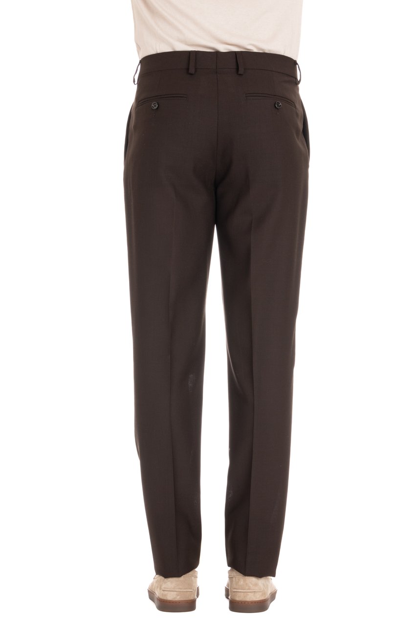 Lardini Relaxed Fit Trousers with Front Pleats Zwart