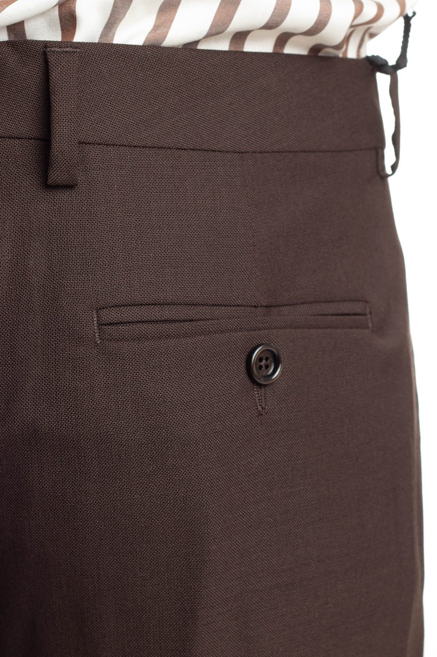 Lardini Relaxed Fit Trousers with Front Pleats Zwart