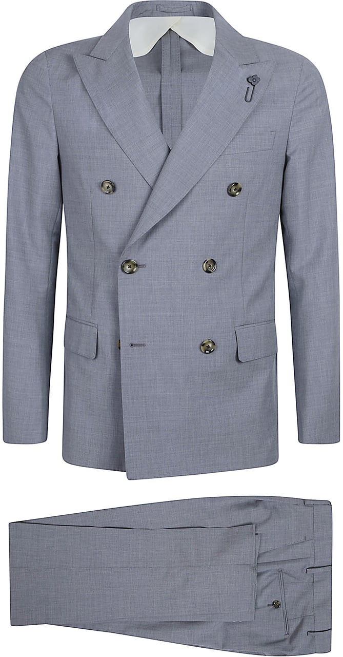 Lardini Iconic Suit Grey Grijs