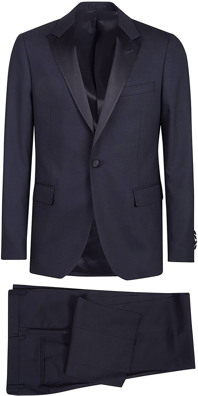 Lardini Slim Fit Soiree Tuxedo Smoking Blue Blauw