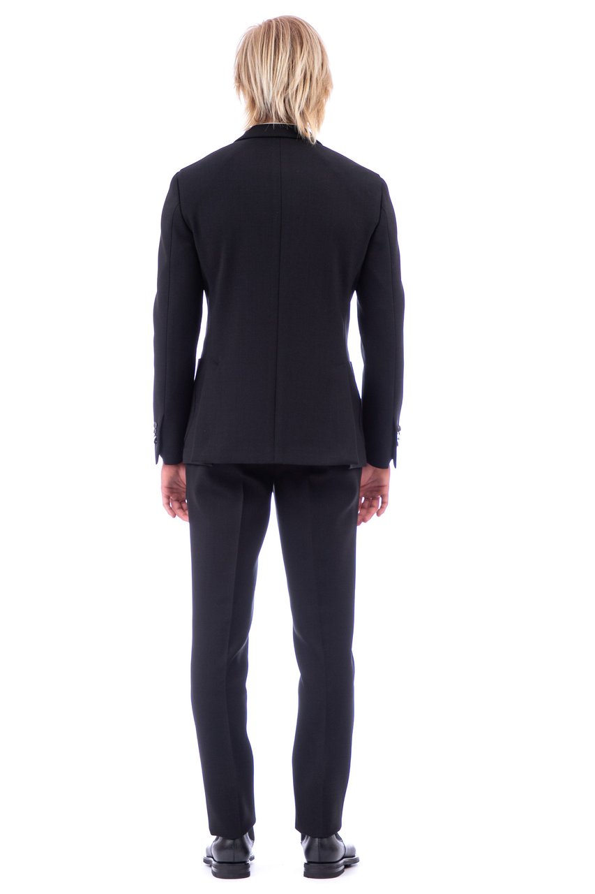 Lardini Special Technical Wool Suit Drop 7 Zwart