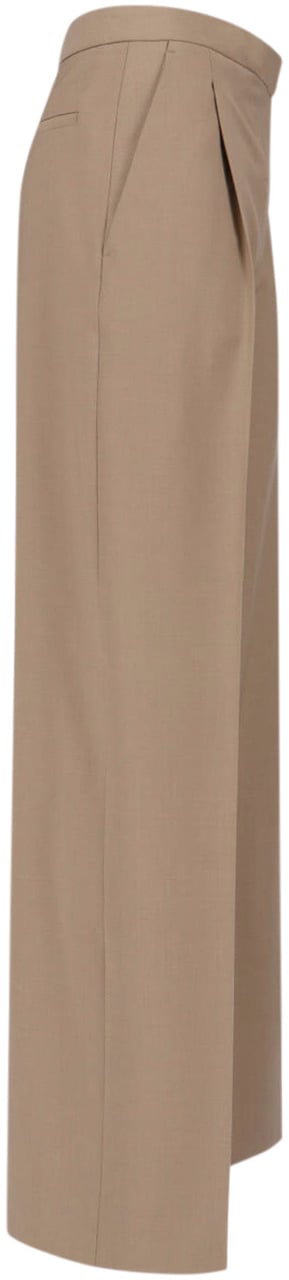 Lardini Brown Wool Blend Tailored Trousers Bruin