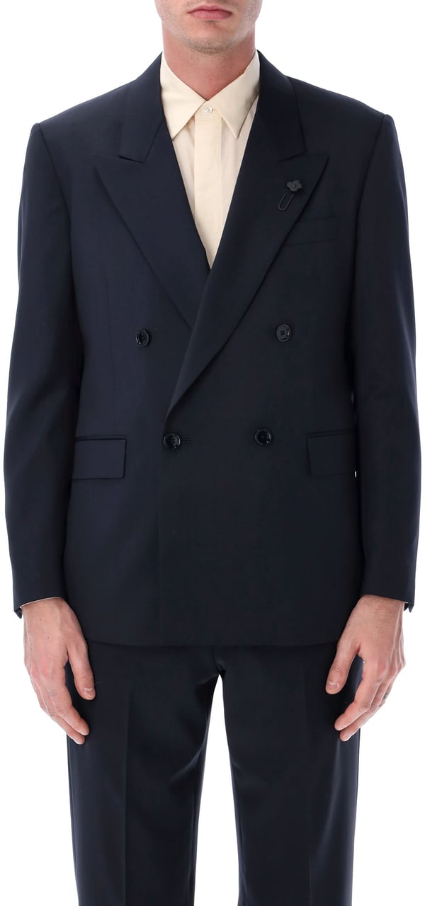 Lardini Soiree 4 Bottoni Doppio Petto Blu Blauw